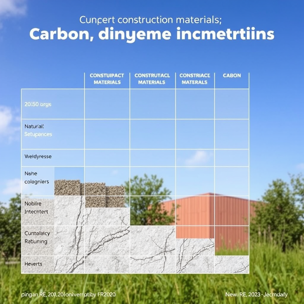 Graphique comparatif de l'impact carbone des différents matériaux de construction selon la RE2020